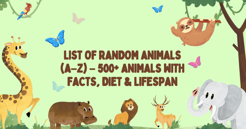 List of Random Animals